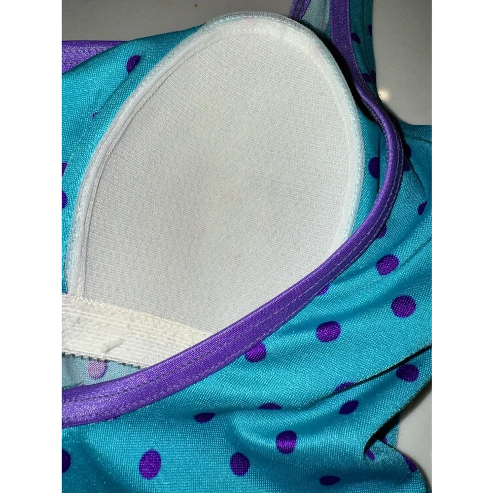 Vintage Some Body Mainstream bullet bra bathing suit union made Blue & Purple - Picture 9 of 12